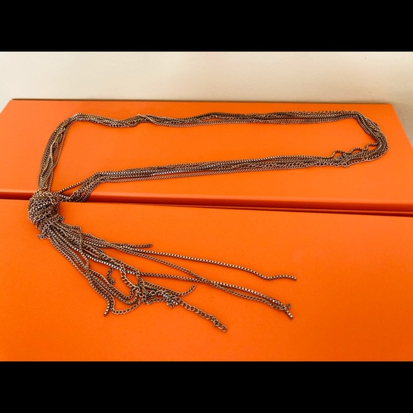 Gold/Bronze Chain Necklace + Knot necklace - Picture 6 of 6